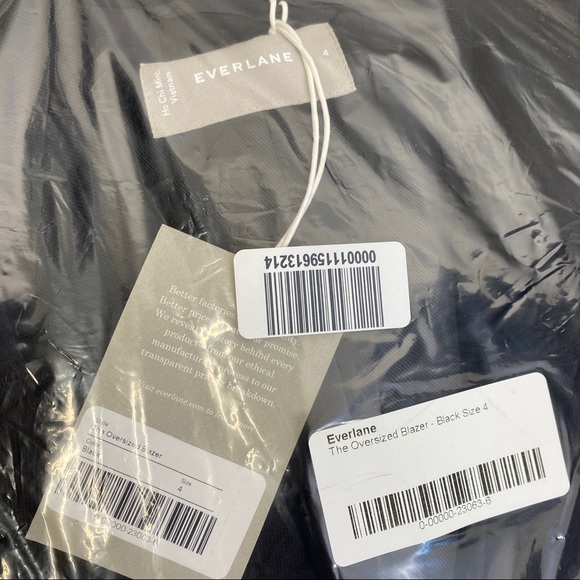 Everlane NWT The Oversized Blazer in Black Size 4 and Size 8 - Picture 5 of 6